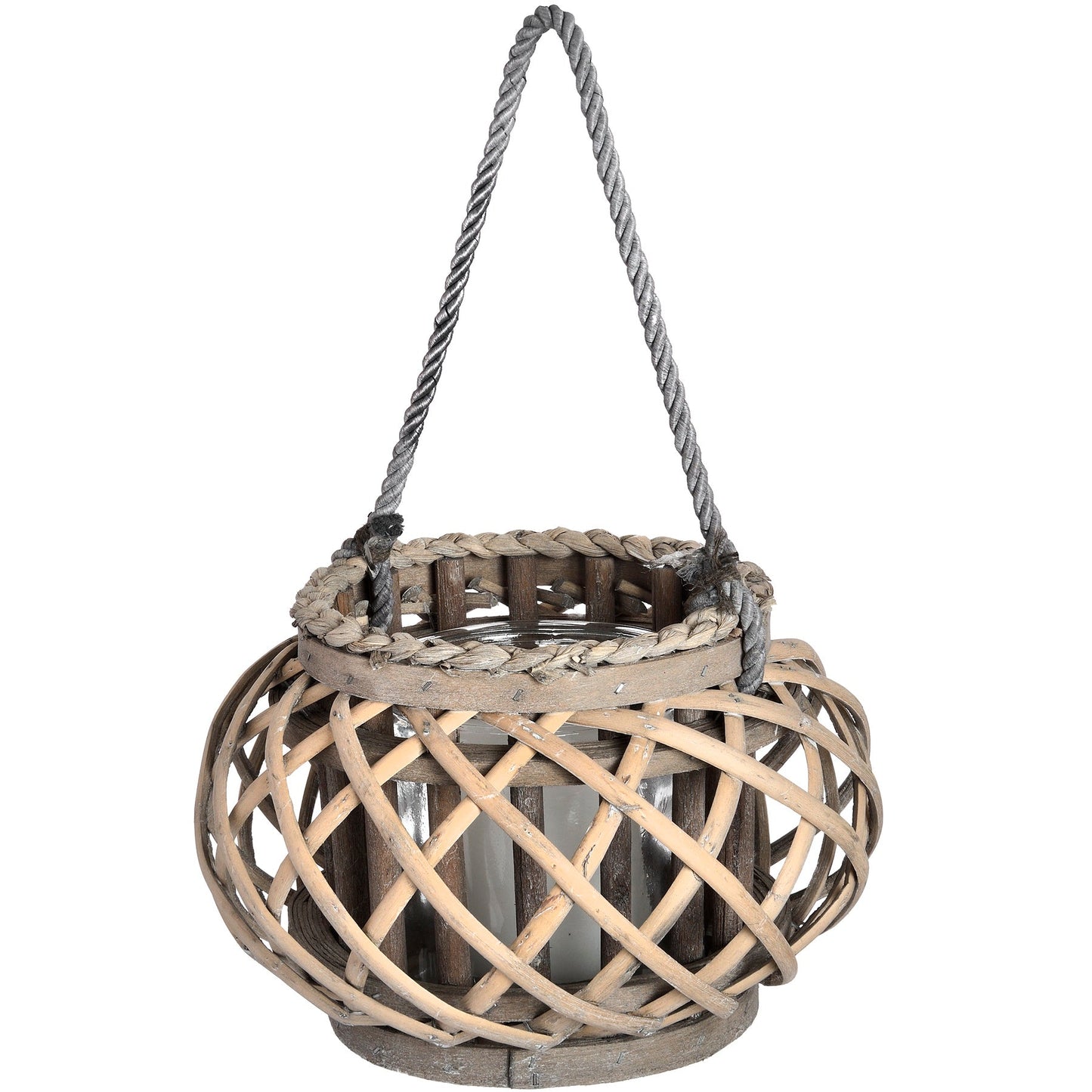 Wicker Basket Lantern - 2 Sizes Available