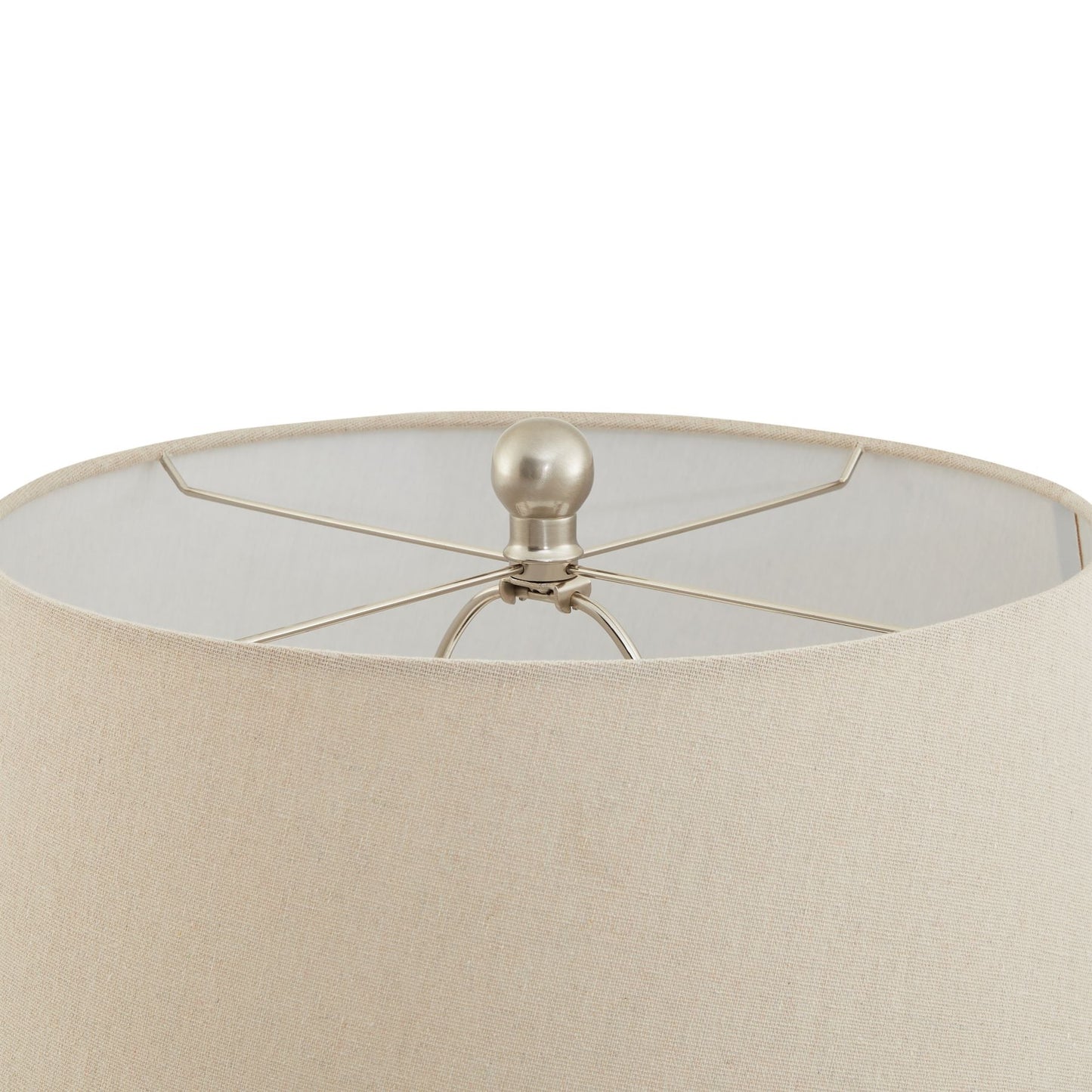 Woven Table Lamp with Linen Shade